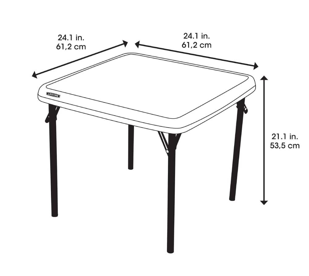 Lifetime 80425 Kids Folding Table Almond 24