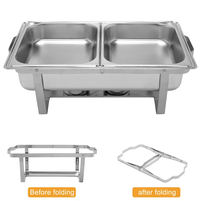 Chafing Dish Buffet Set 2/4/6/8Pack Stainless Steel Chafer for Catering 9 QT