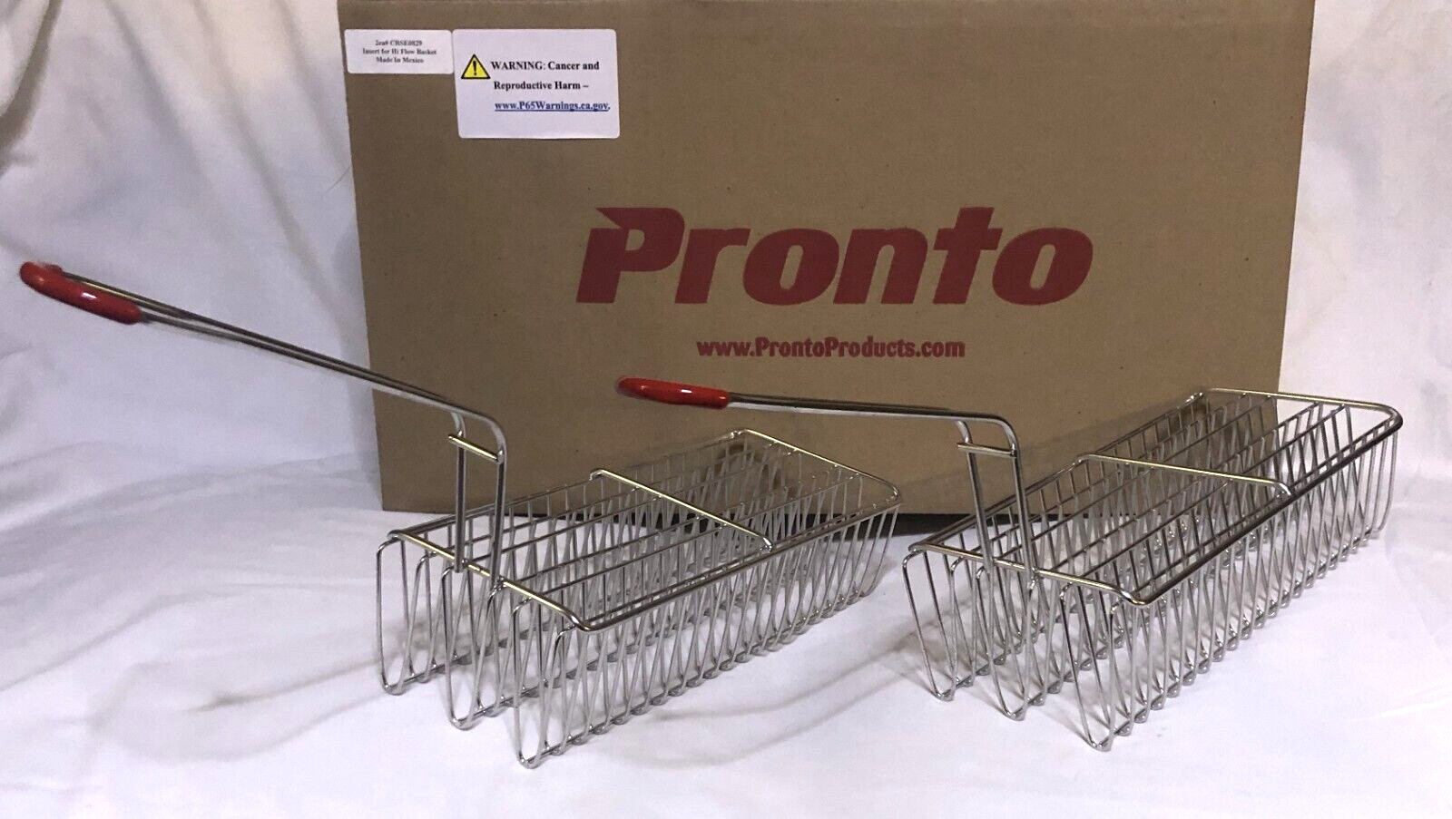 Pronto Turnover Burrito Mesh Fry Basket Steel with Nickel & Chrome Plated Finish