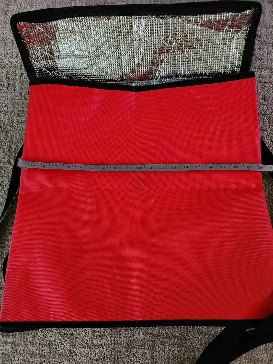 Unbranded Red Insulated Pizza Food Bag Carrier Great For Deliveries