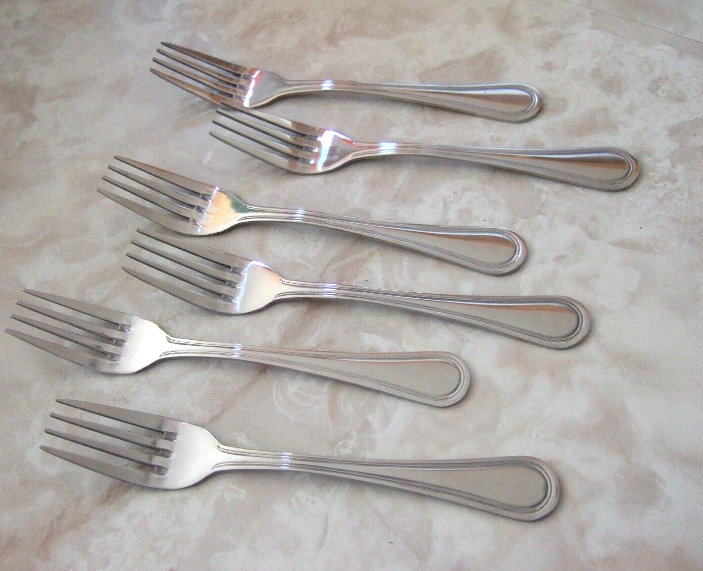 SET OF 6 DINNER FORKS THUNDER GROUP SLGD007 Legend Stainless Flatware 7.5″ L