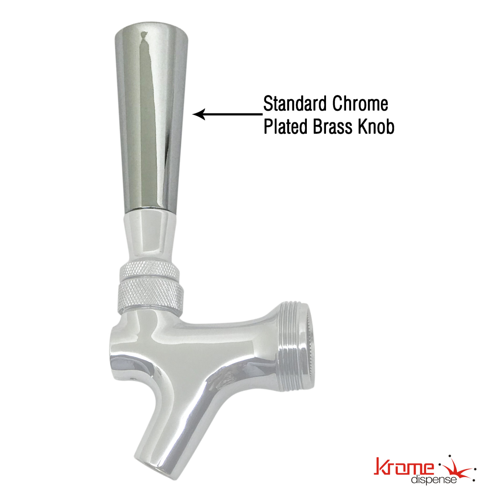 Standard Chrome Plated Brass Knob (C185.WL ) -WITHOUT LOGO
