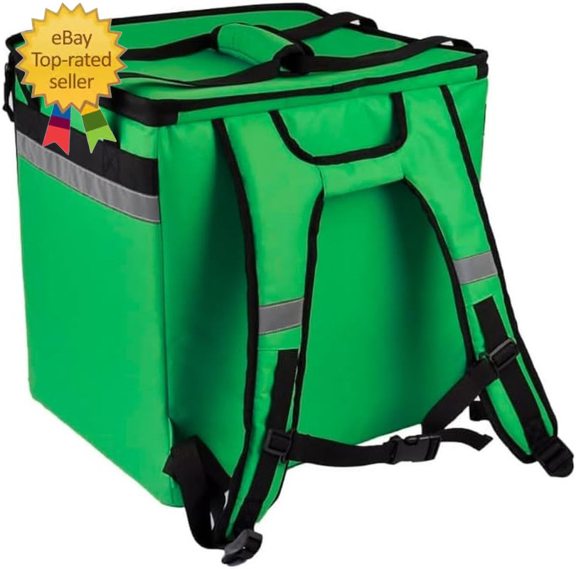 50L XL Large Insulated Food Delivery Backpack, Expandable Catering Cooler Bag