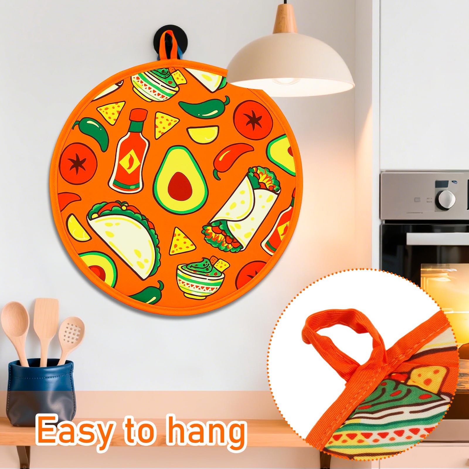 1 Pcs 12 Inch Tortilla Warmer Pouch,Orange Microwave 12 inches, Orange