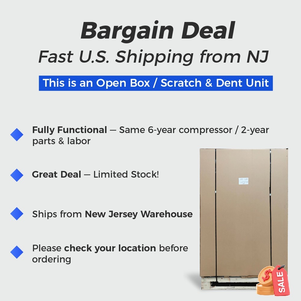 WESTLAKE 48″ 2-Door Commercial Refrigerator Freezer Combo – DENTS