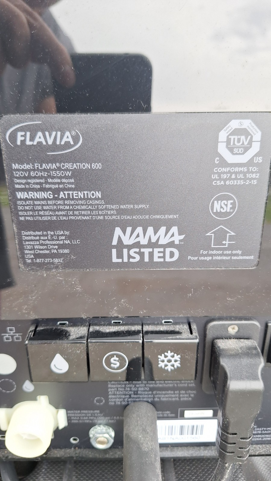 Flavia Creation 600 Commercial Pod Coffee Brewer 1550W NSF Listed Single Style