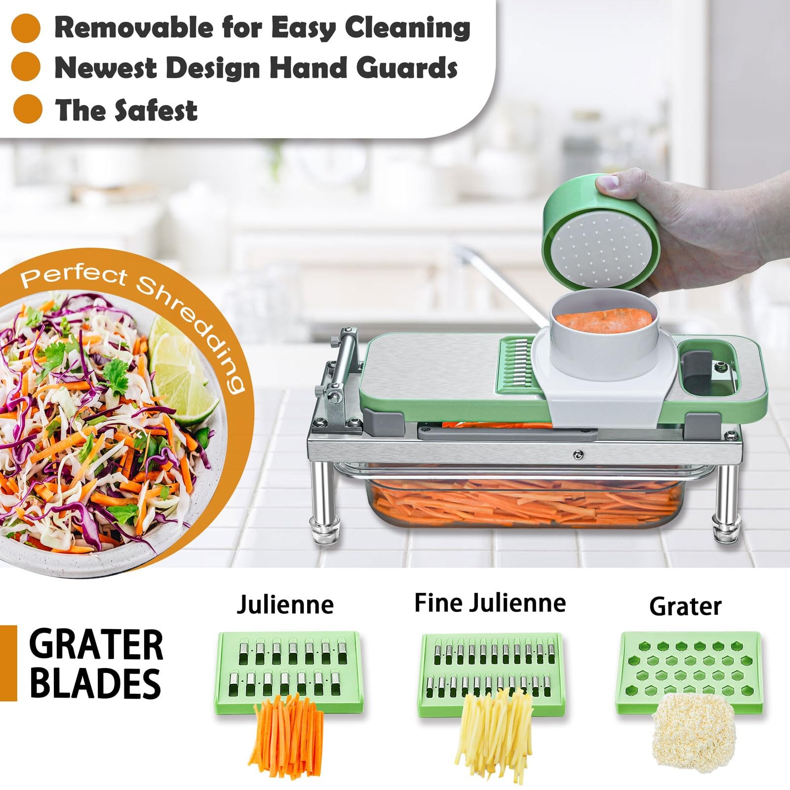 Stainless steel Vegetable Chopper, Veggie Chopper With 8 Large, 8 Blade