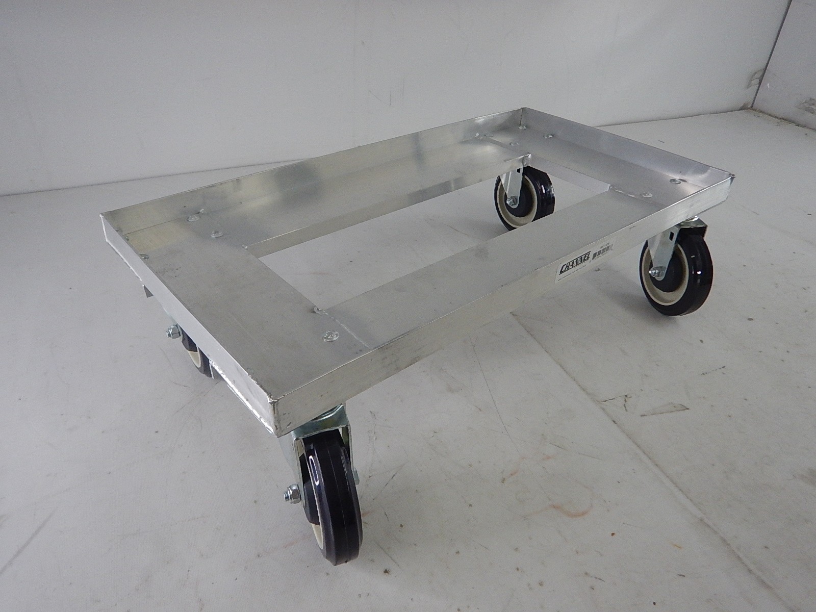 Channel Dolly, Glass Rack/Milk Crate Dolly, 14.25″W x 27.25″D x 7.5″H, Aluminum