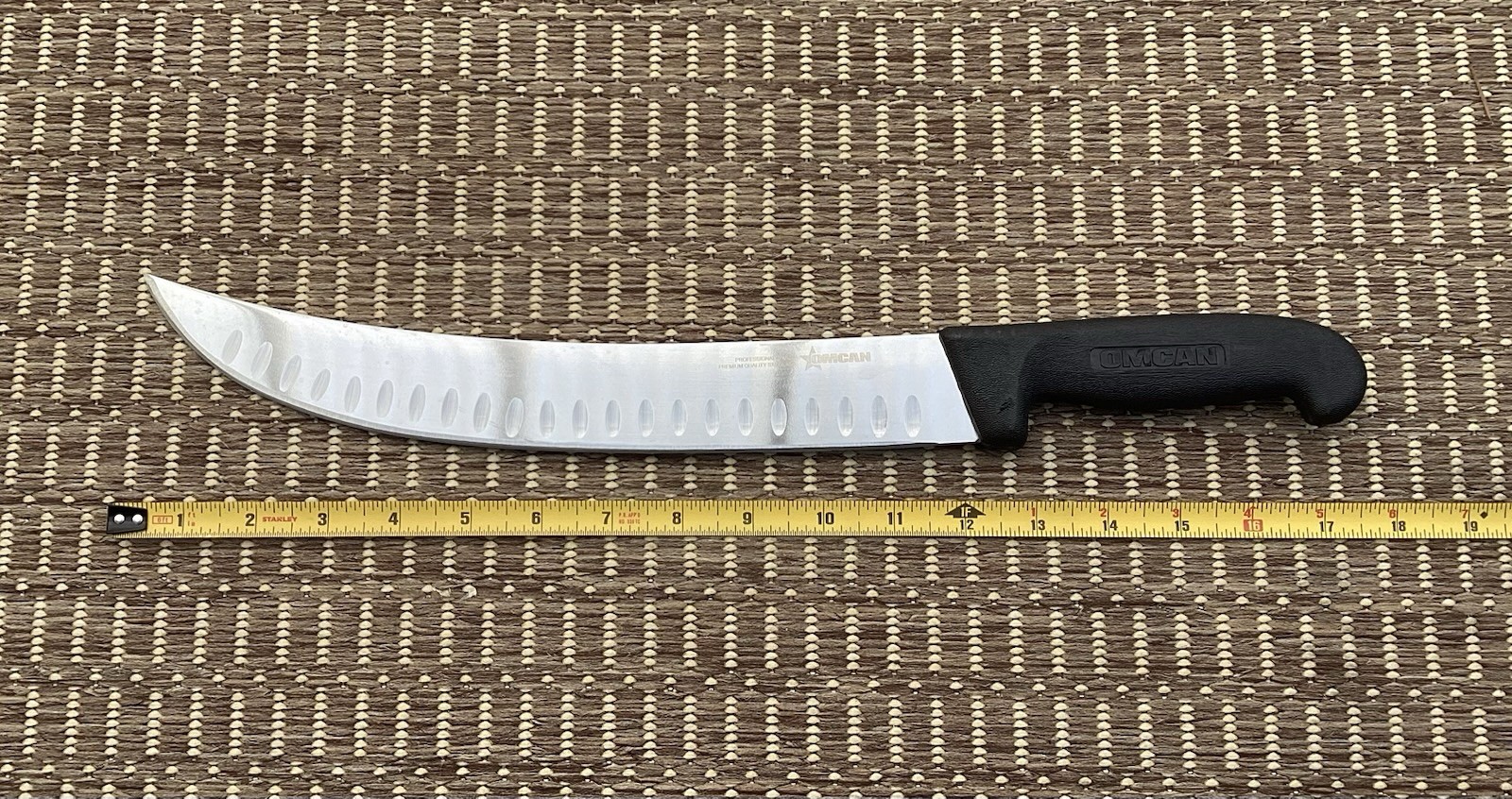 Omcan 12” Scimitar Knife W/Polypropylene Handle Pre Own Never Been Use (Sharp)