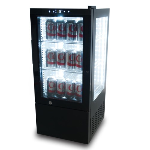 Countertop Display Merchandiser Refrigerator – 2.5 cu. ft. – 4 View – Black