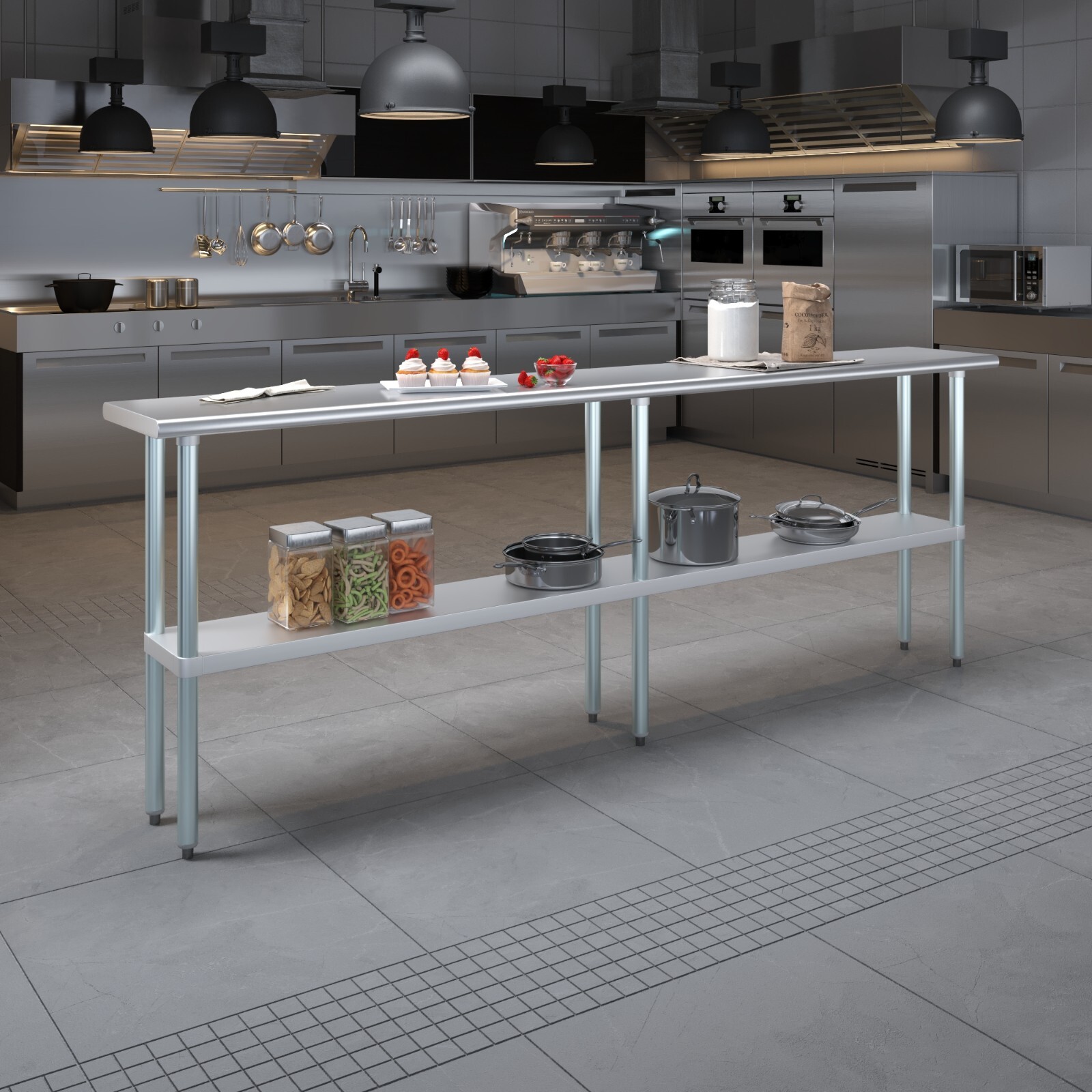 14 in. x 96 in. Stainless Steel Table