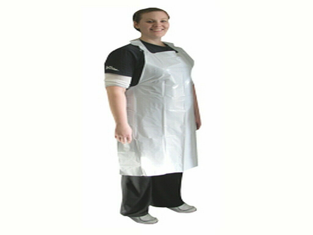 AMMEX Disposable Poly Aprons 1.75 Mil 28 x 36.5 200 PCS APRONS (4 PACKS OF 50 )
