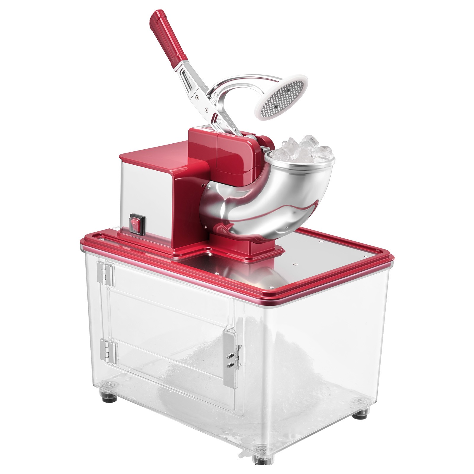 Uimoso Electric Ice Crusher Machine 661LBS/H Shaved Ice Maker Red