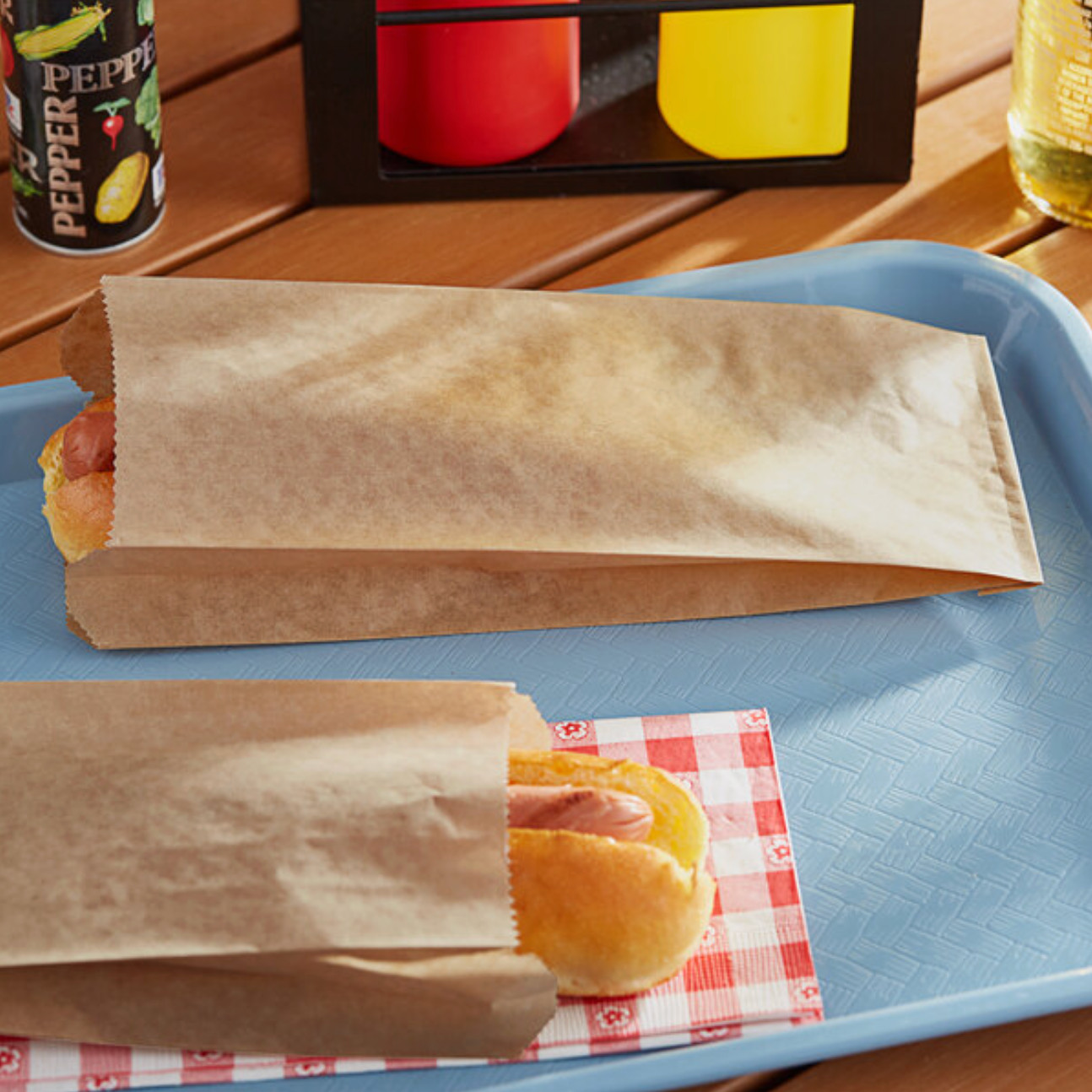 (1000 Pack) 3 1/2″ x 1 1/2″ x 9″ Kraft Plain Paper Concession Food Hot Dog Bag