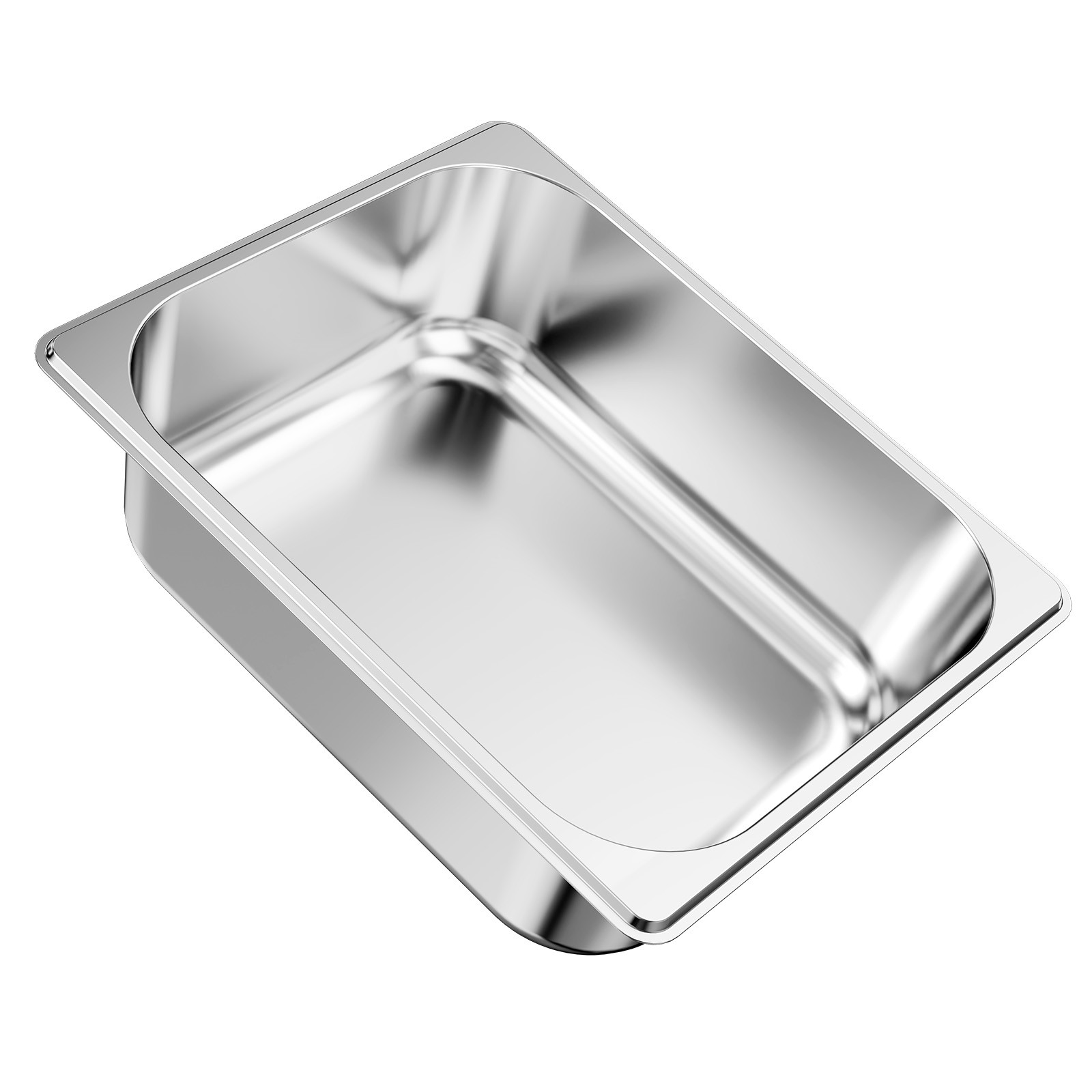 VEVOR 1/2 Size Hotel Pans Steam Table Pans 4 Inch Deep Stainless Steel 6 Pack