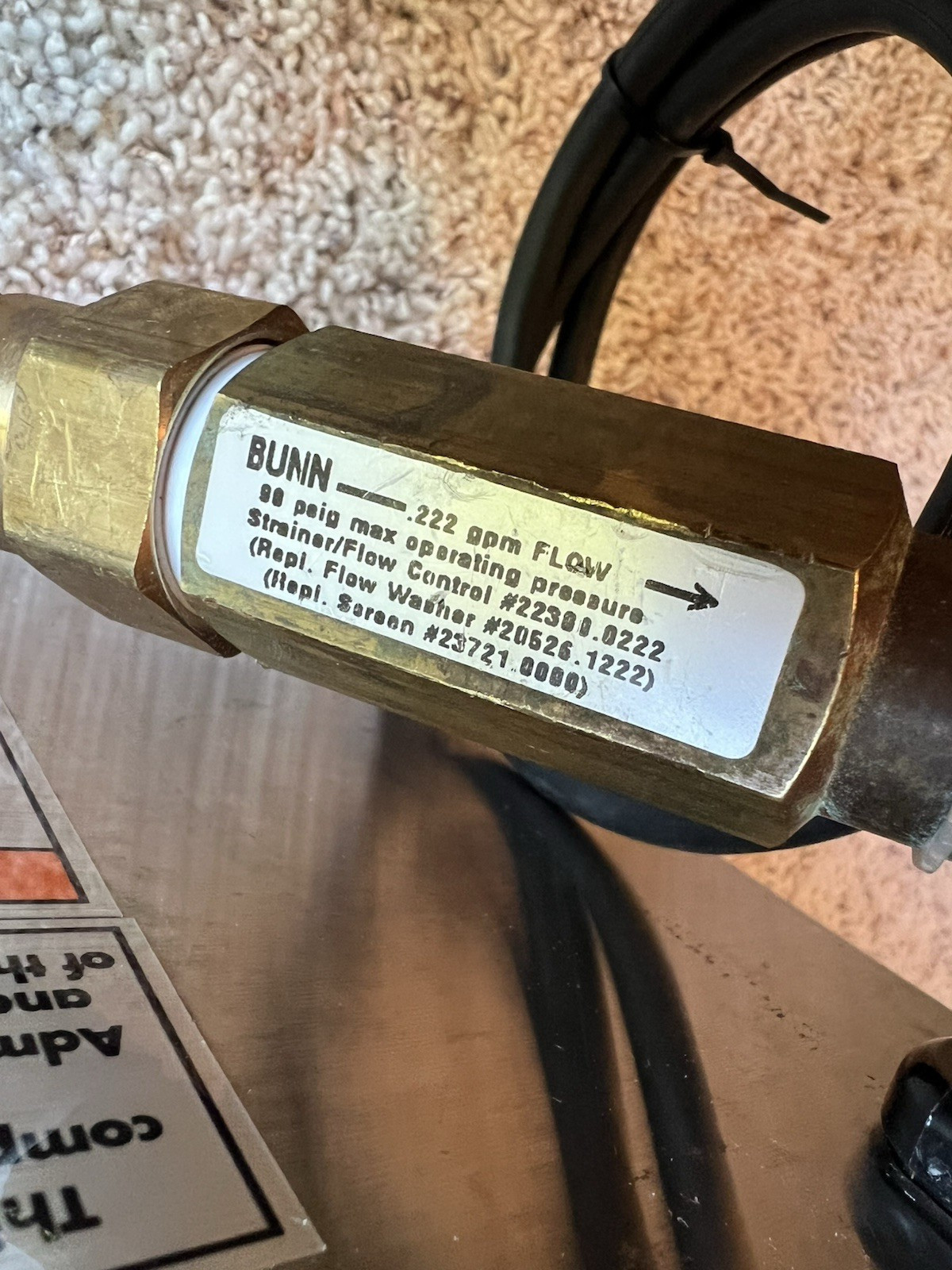 🇺🇸Bunn 23001.0003 CWT15-APS Airpot Brewer Plastic Funnel Flow Control🇺🇸
