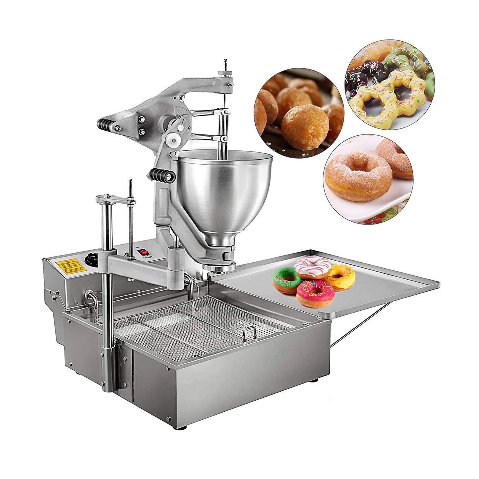 Kolice Commercial Doughnut Machine, 3 Different Molds 500-2000pcs/h Drip by hand