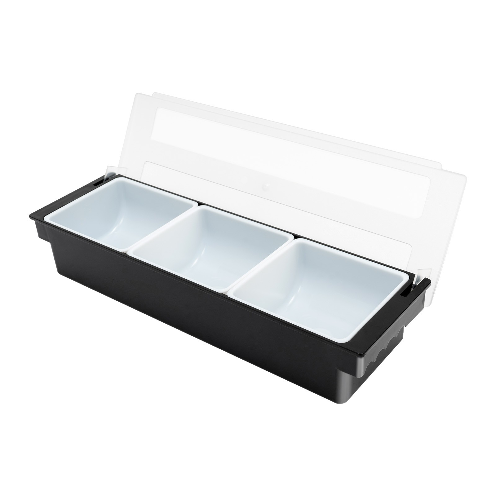 3/5 Compartments Condiment Dispenser Chilled Server Caddy Food FruitSalad Tray