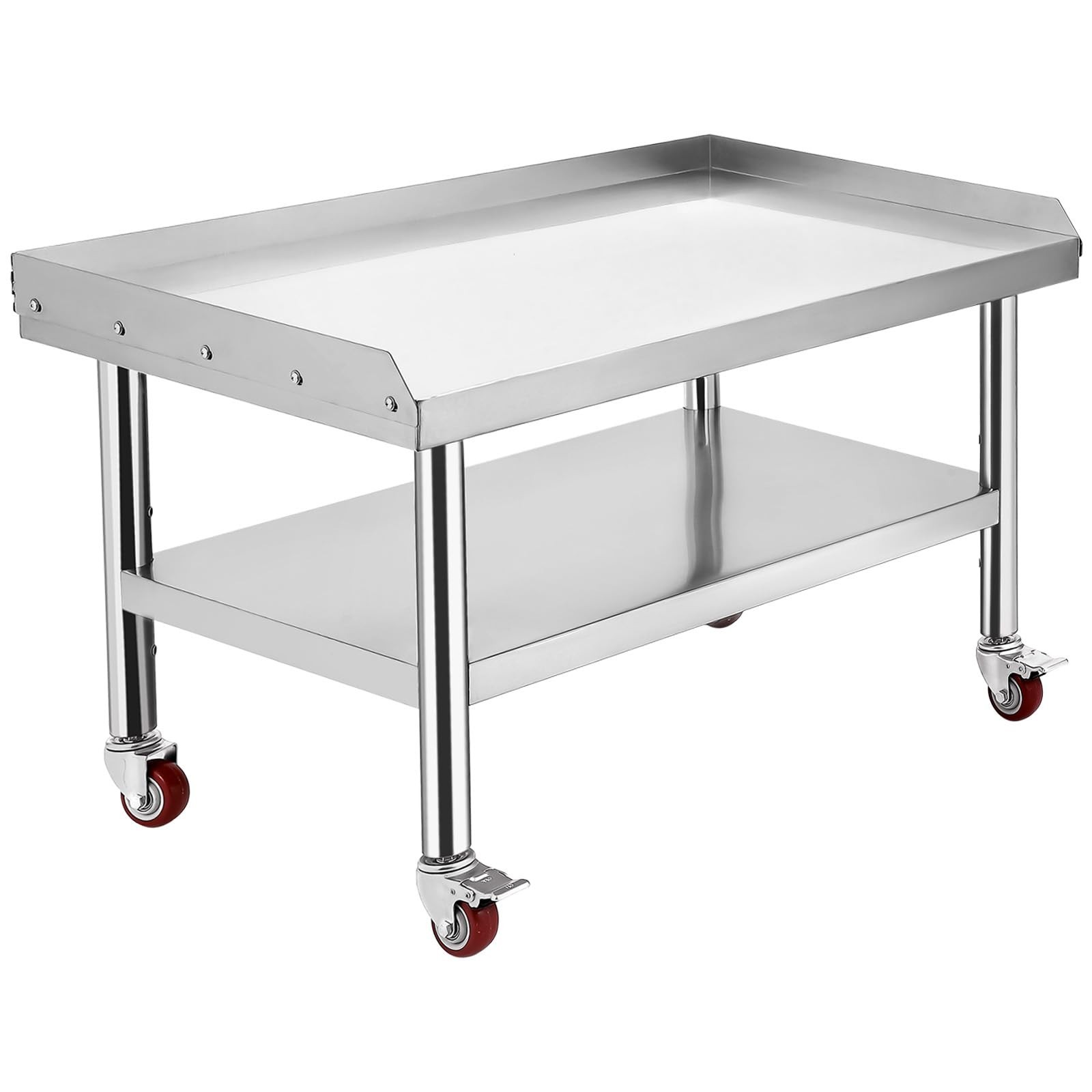 Stainless Steel 36″x30″ Kitchen Work Food Prep Table with Casters