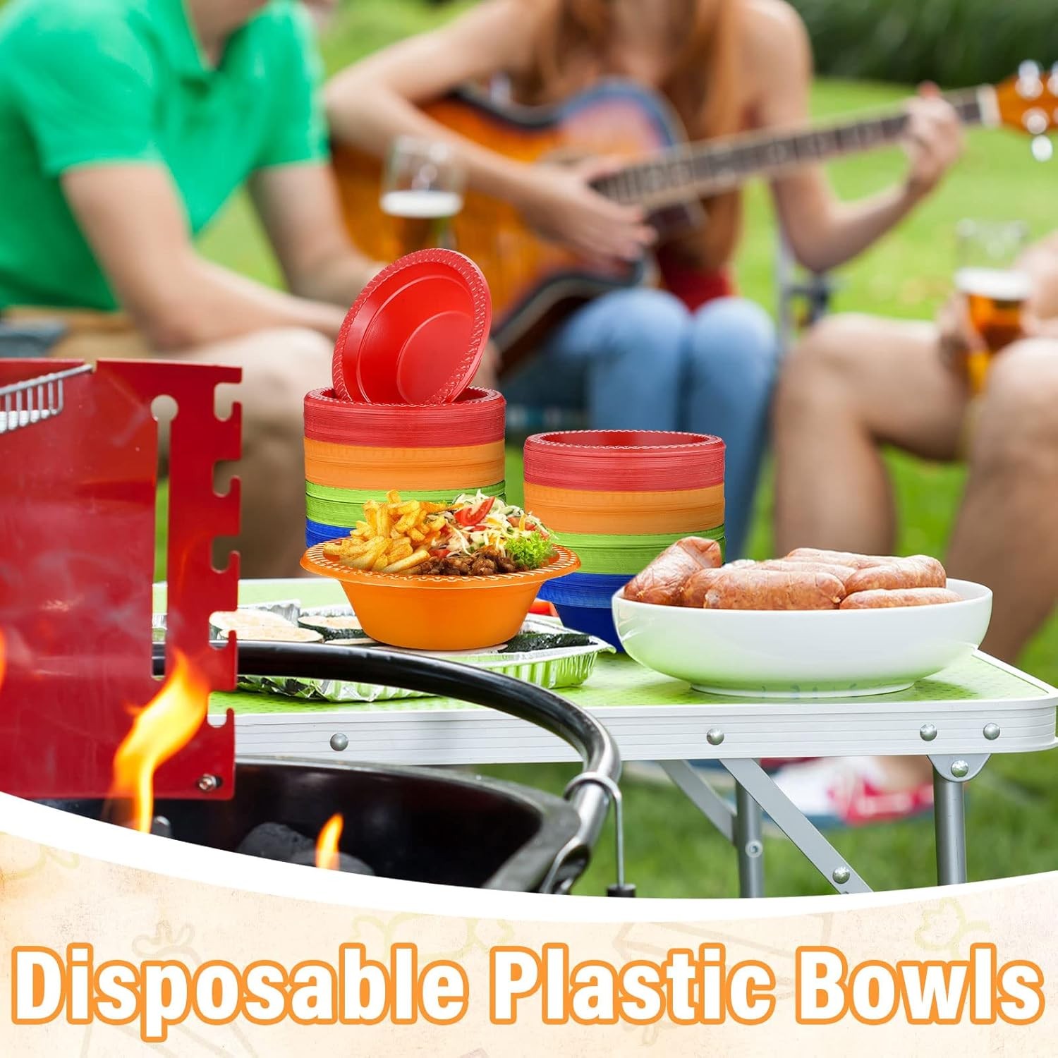 160 Pcs 12oz Multicolor Disposable Plastic Bowls Dessert Cups Ice Cream Snack