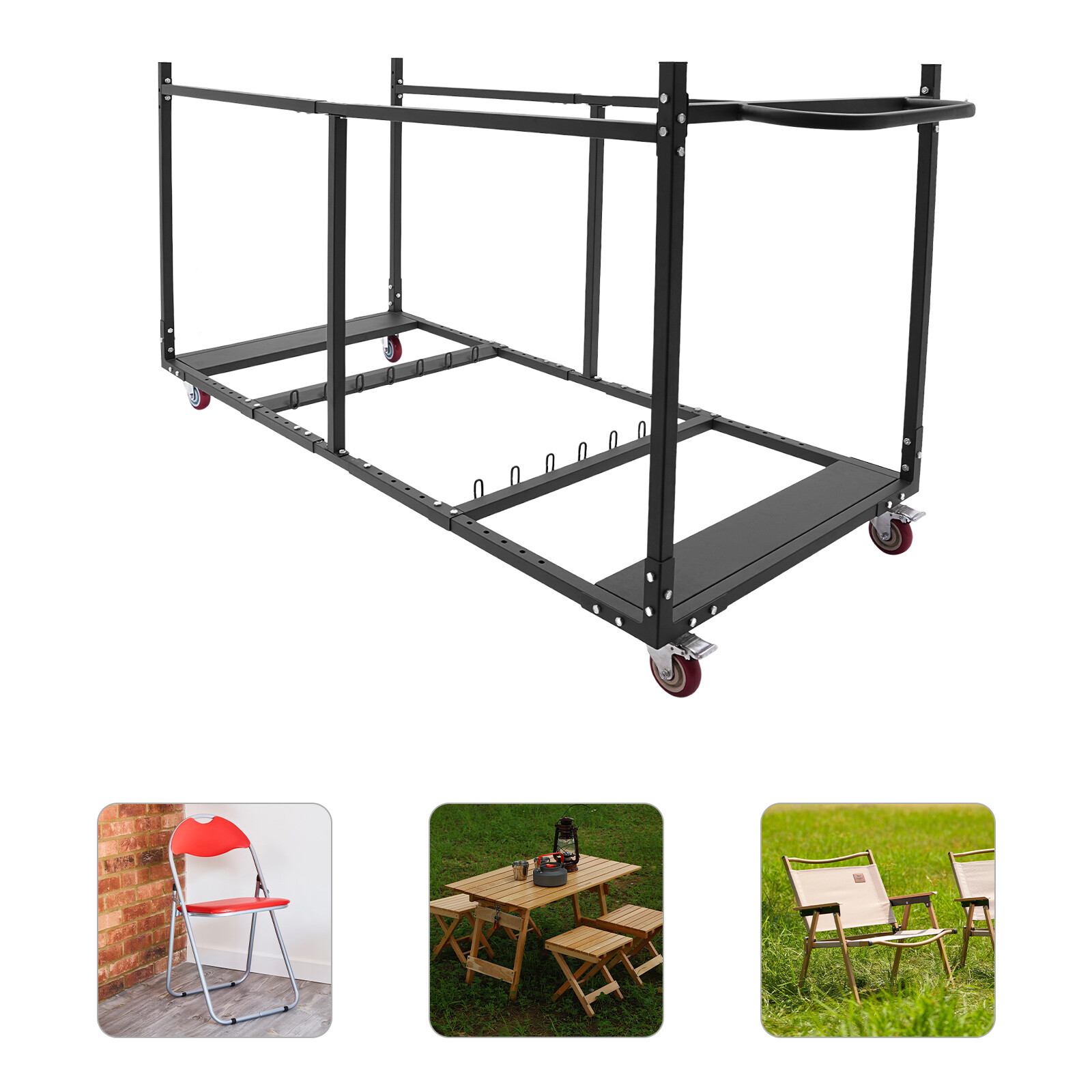 Rectangular Folding Table Cart Folding Table Trolley Table Cart Free Standing