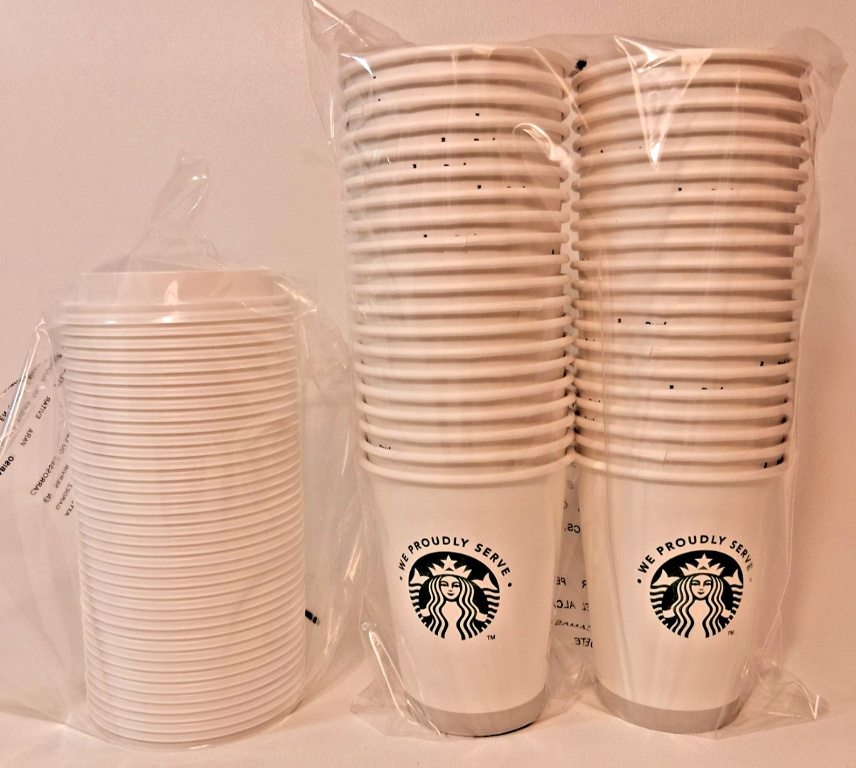 40 -12oz Cups Lids Coffee Cups 12 Ounce Starbucks Paper Hot Cups w Solo Cup Lids