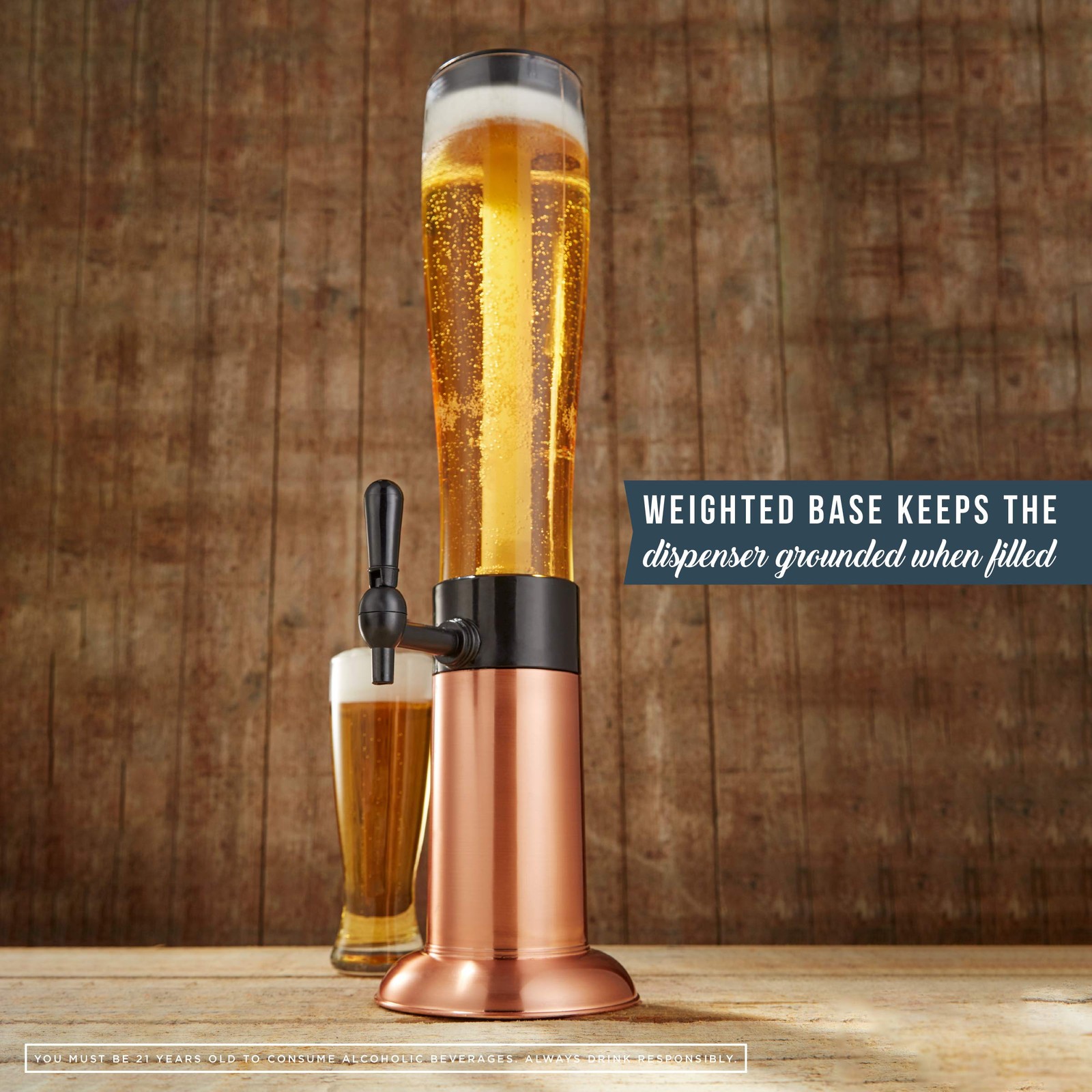 Hammer + Axe Hammer Axe Beverage Dispenser 88 Oz Party Drink Dispenser Ice Tube