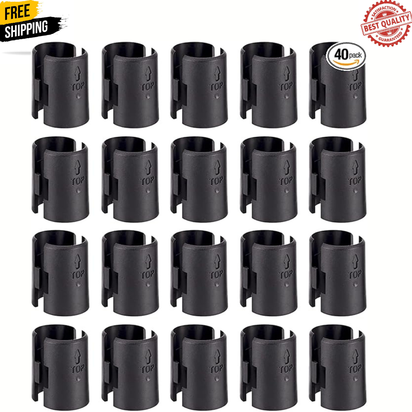 Wire Shelf Clips,40-Packs Shelving Lock Clips for 1″ Post-…