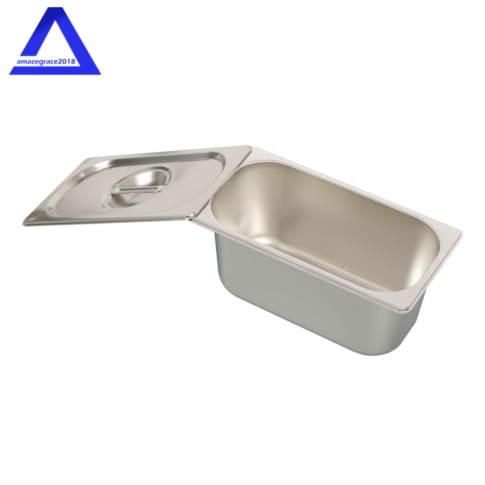 Steam Table Hotel Pans 1/3 Size 6″ Deep 8Pcs Stainless Steel Metal Tray with Lid
