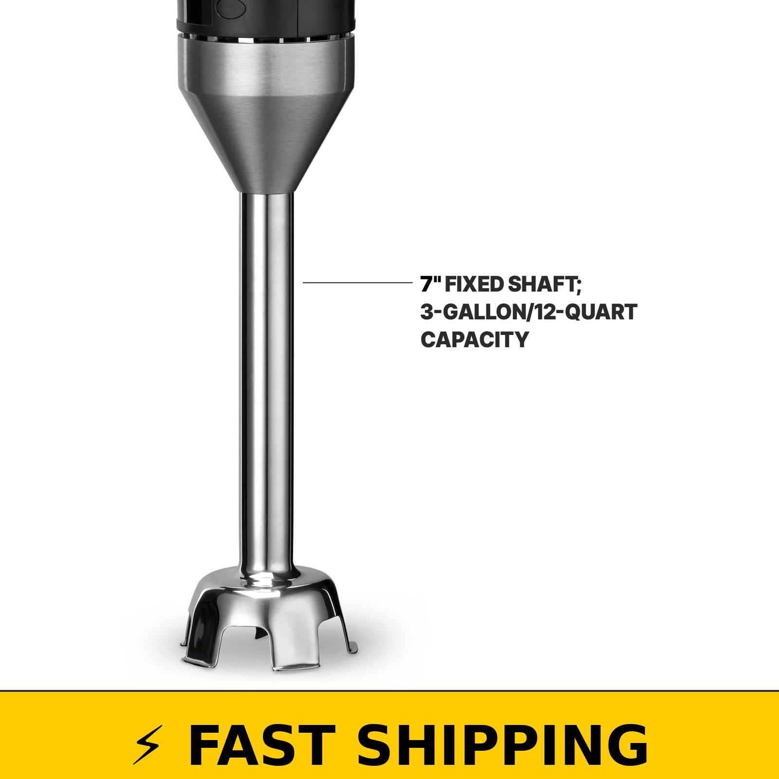 Waring Commercial Quik Stix Immersion Blender WSB35, 2-Speed, 7 in Shaft