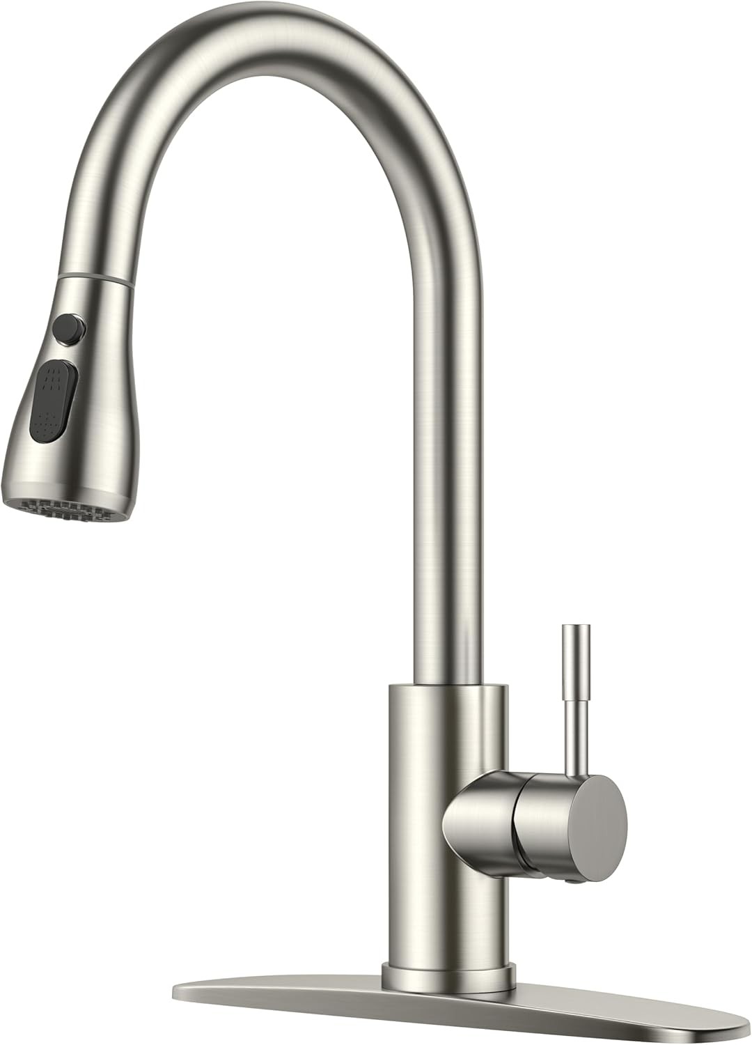 Kitchen Faucets with Pull Down Sprayer, Brushed Nickel High Arc Single Handle st