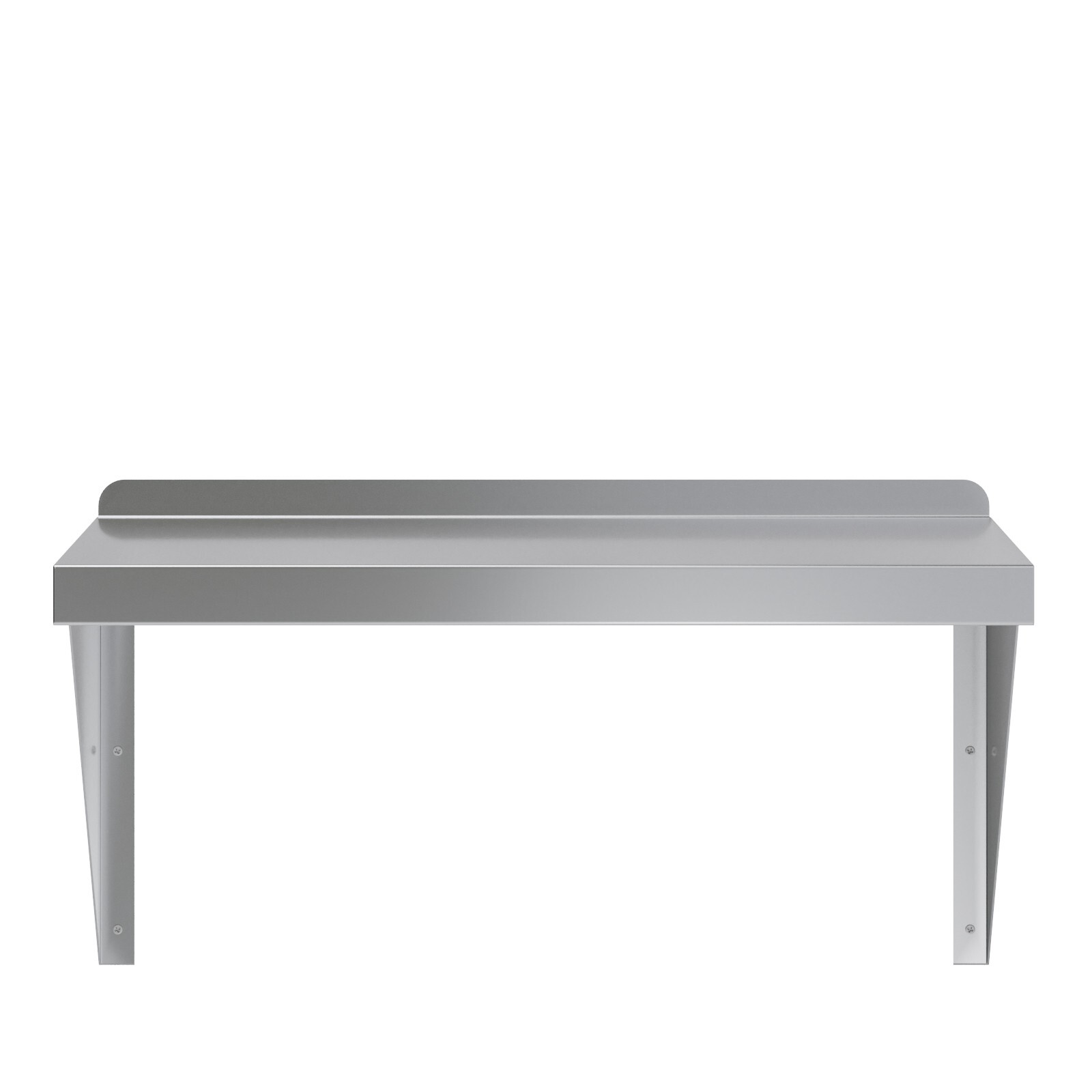 14 in. x 24 in. Stainless Steel Wall Shelf With Squared Edge