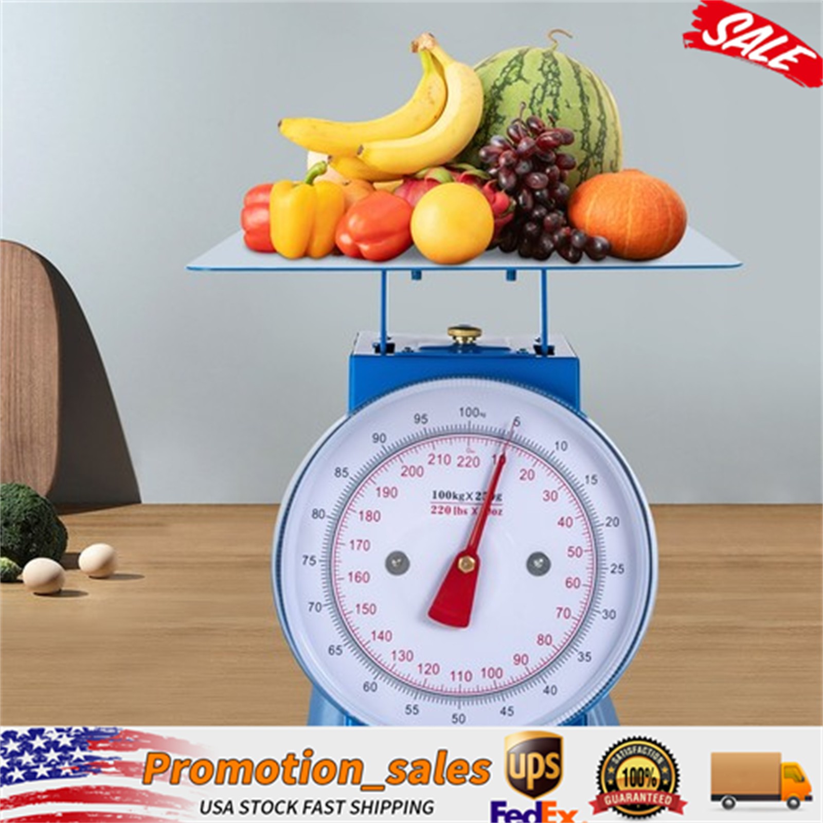 220-LBS Heavy Duty Portion-Control Mechanical Dial Scale Industrial Dial Scale
