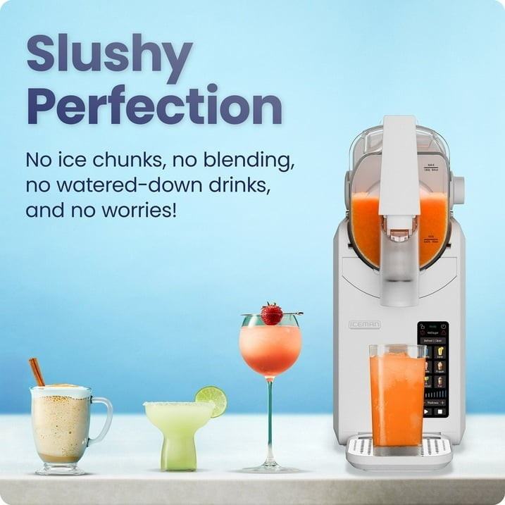 Chefman Iceman Slush Ease Slushy Maker Frozen Drink Machine Touchscreen White