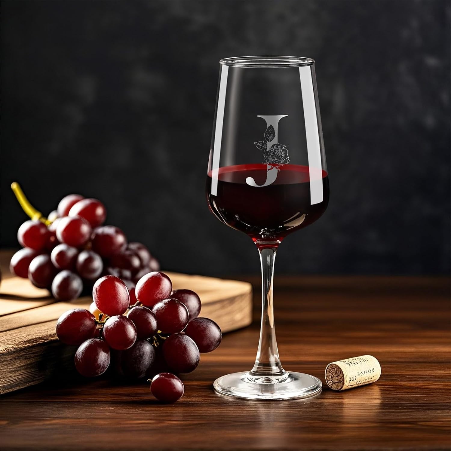 Personalized Gifts for Women Mom Friend Wife Her, Initial Wine Glasses Custom ,