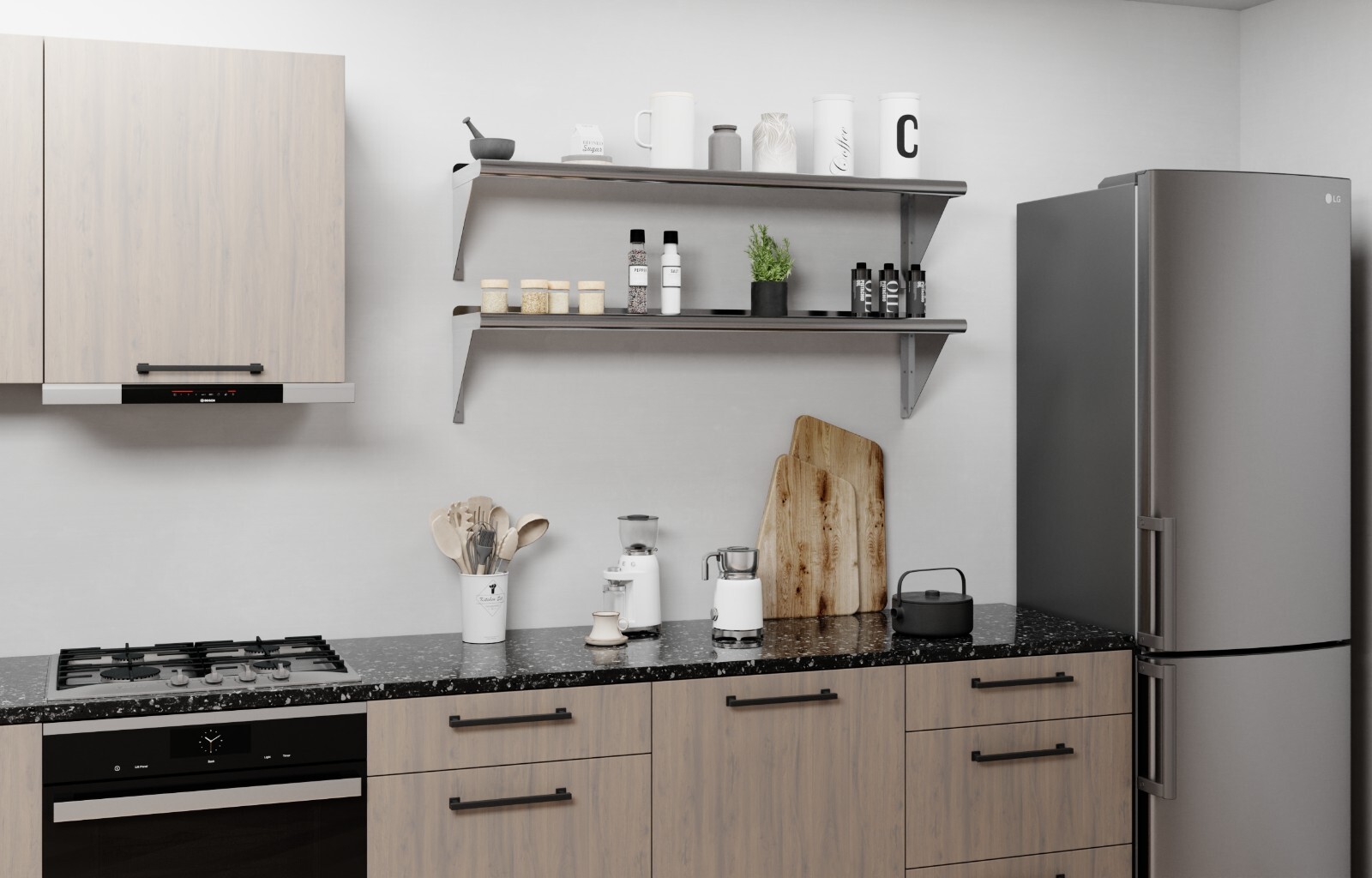 12 in. x 48 in. Stainless Steel Wall Shelf