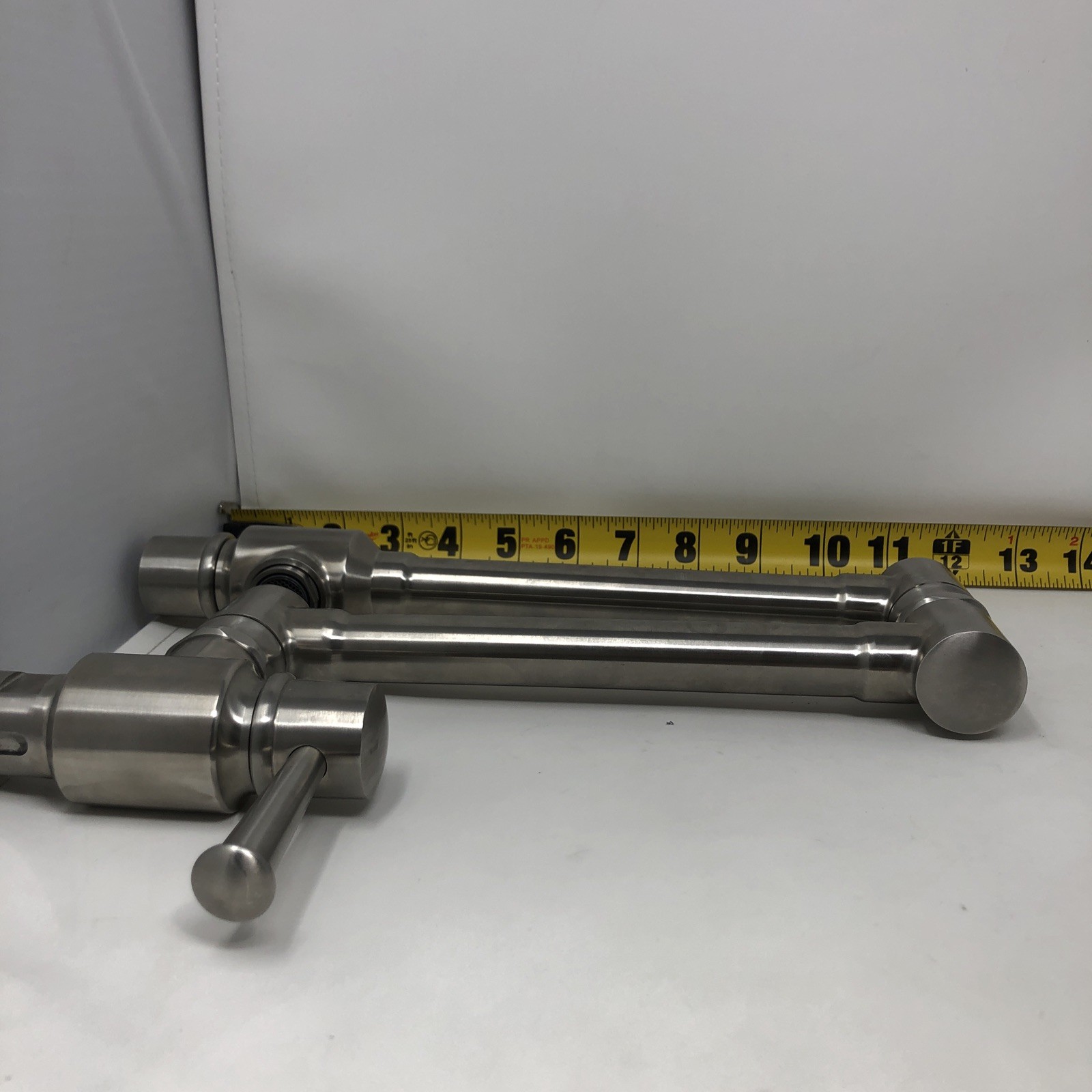 Wall Mounted Kitchen Faucet Brushed Nickel Swing Arm Folding Stretchable