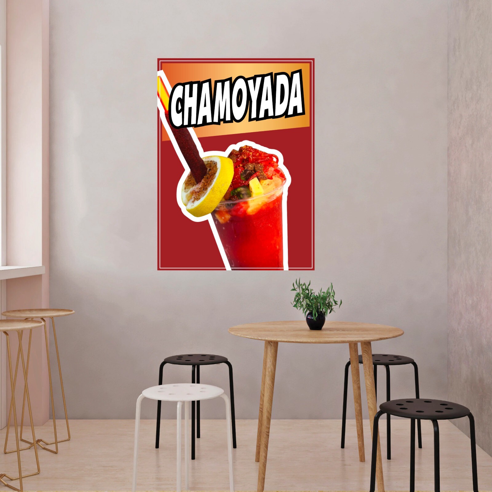 Chamoyada Sign Vinyl Sticker Window Adhesive Truck Concession Chamoyada Poster
