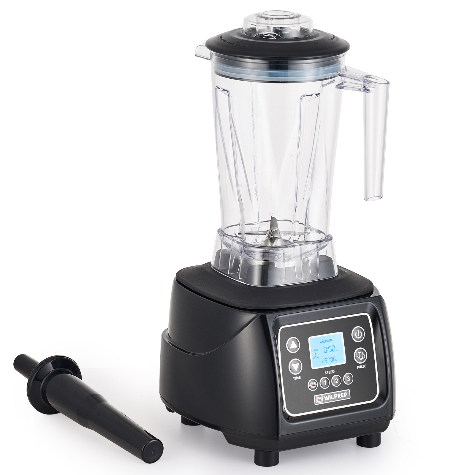 WILPREP Commercial Blender 3.5hp Touchpad Timer Adjustable Speed 64oz Tritan Jar