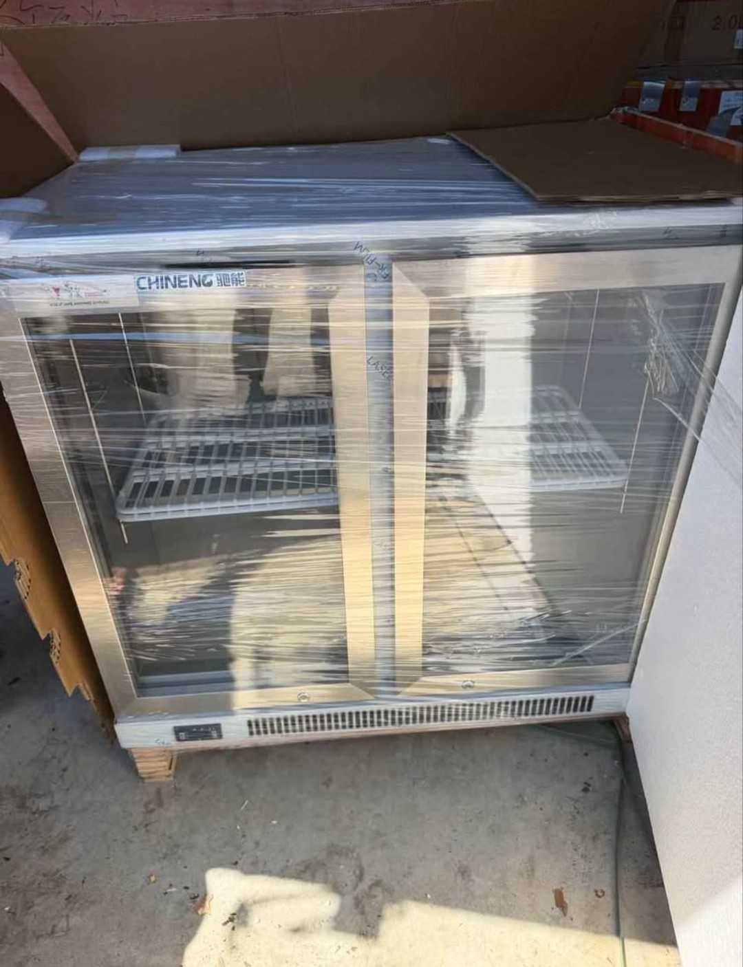 NEW CHINENG Commercial 2 Door Back Bar Beverage Cooler Refrigerator