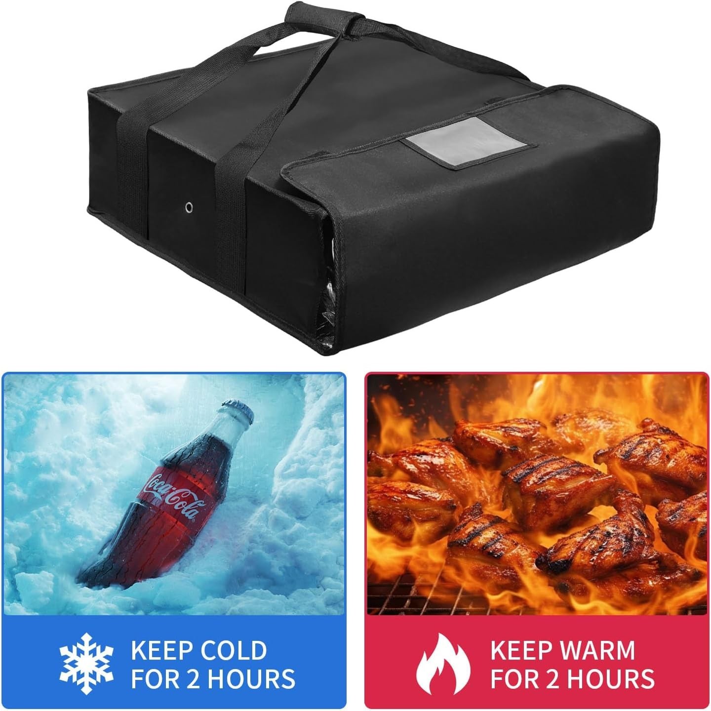 Pizza Bags for Large Pizza Warmer Bag, 20 X 20 in Food Carrier Insulated Bag,…