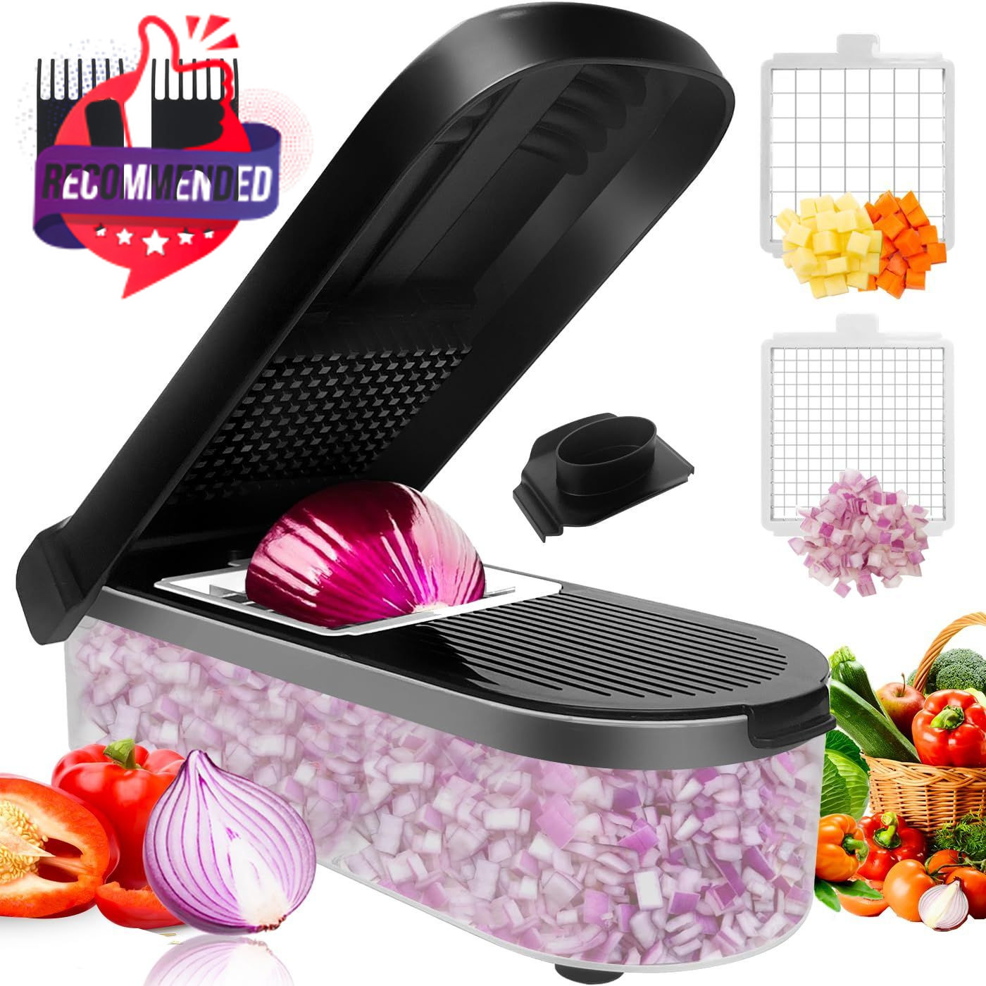 Multifunctional Food Chopper – Onion, Vegetable Slicer Dicer Cutter, Potato