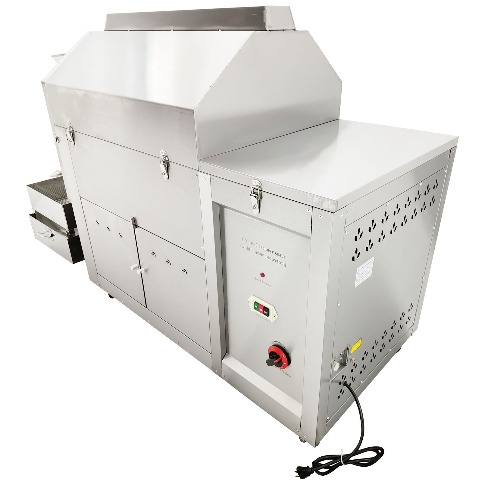 110lbs Stainless Steel 220V Roaster Nuts Bean Roasting Machine Frying Machine