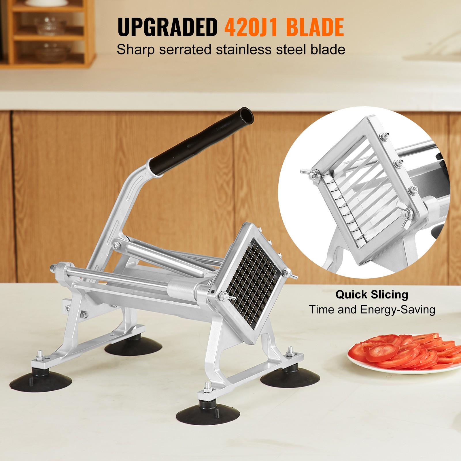 VEVOR Commercial Vegetable Slicer 3/8 inch Fruit Slicer Vegetable Cutter Manual