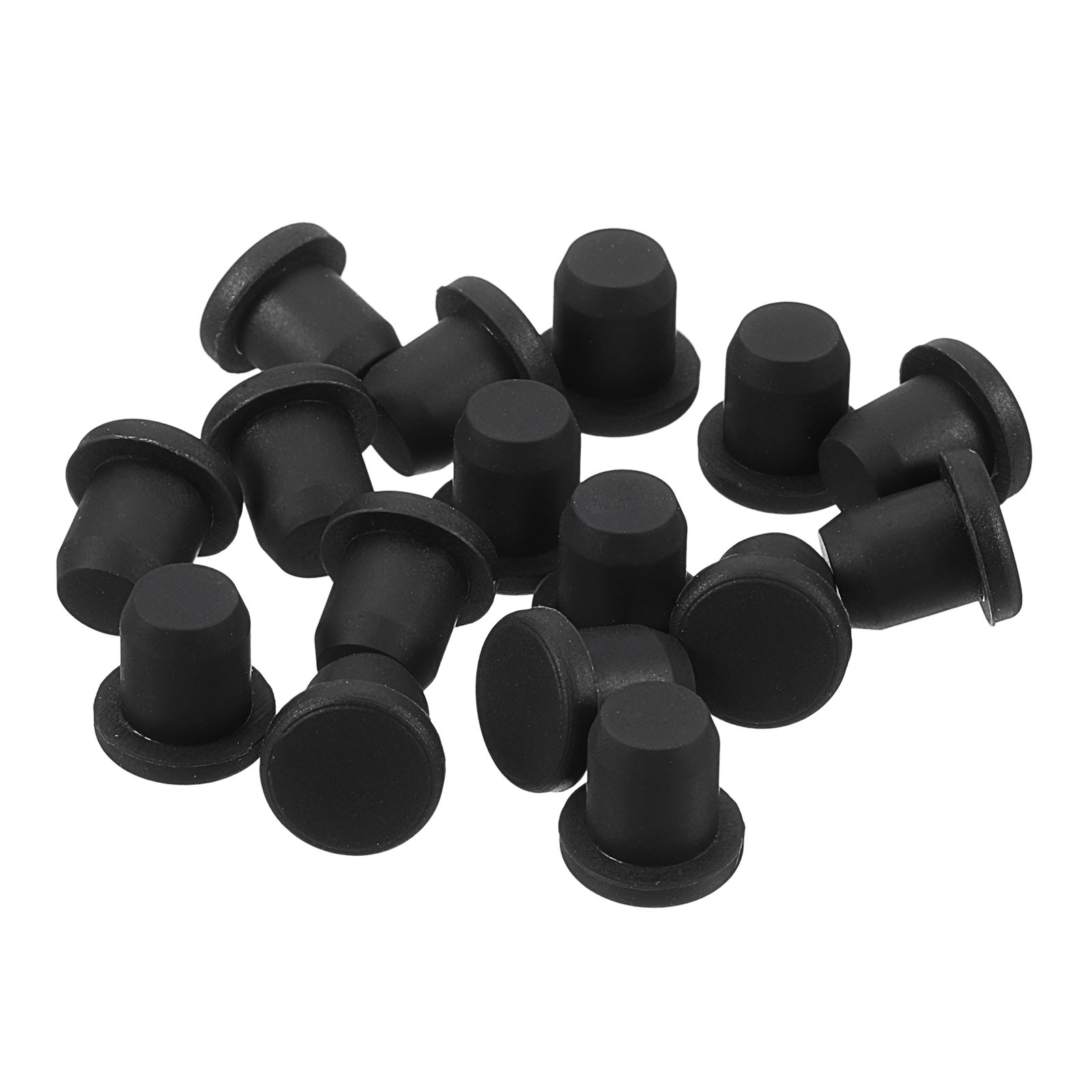 32Pcs Black Rubber Stopper 7.5mm Plug Holes for 7-7.3mm/0.28-0.29″ Hole