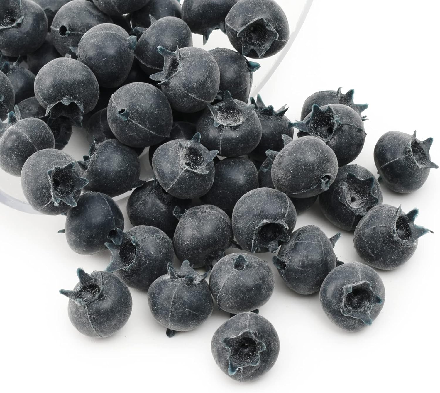 Artificial Blueberry, 50Pcs Fake Blueberry Lifelike Blueberries Blue