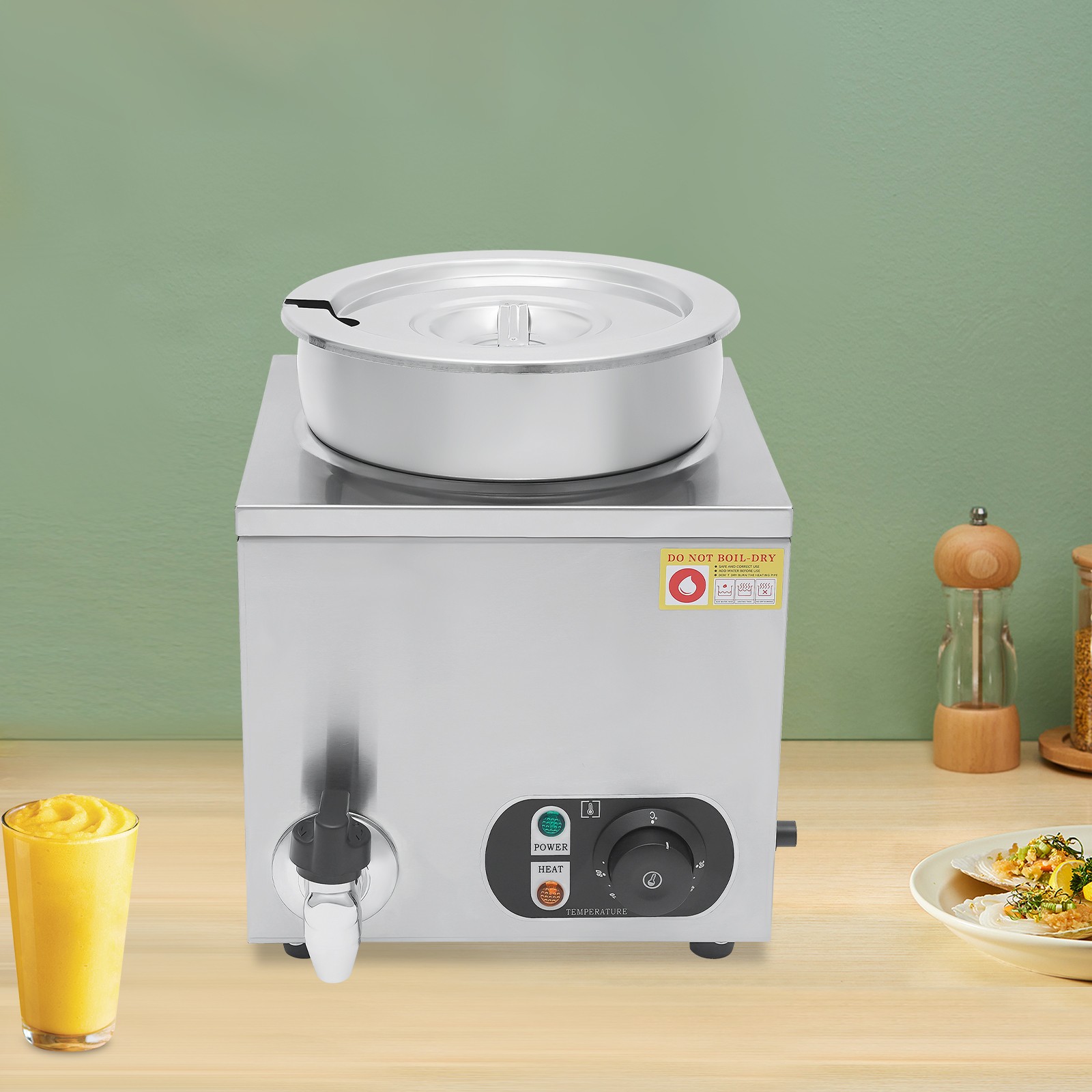 Corded Electric Cheese Warmer Dispenser 7L Commercial Soup Warming Machine Home
