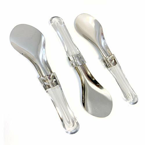 GELATO/ICE CREAM SPATULA/SPADE STAINLESS STEEL CLEAR/TRANSPARENT (3 PACK/PCS)