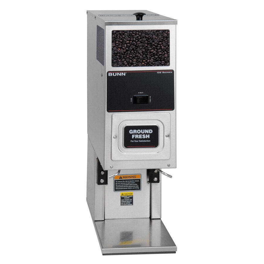 Bunn Stainless Steel Tall Single Hopper Portion Control Coffee Grinder – 120V