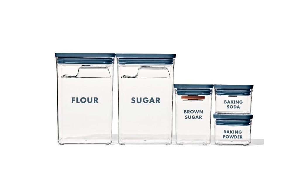 8-Piece Prelabeled Baking POP Container Set – Storm Blue